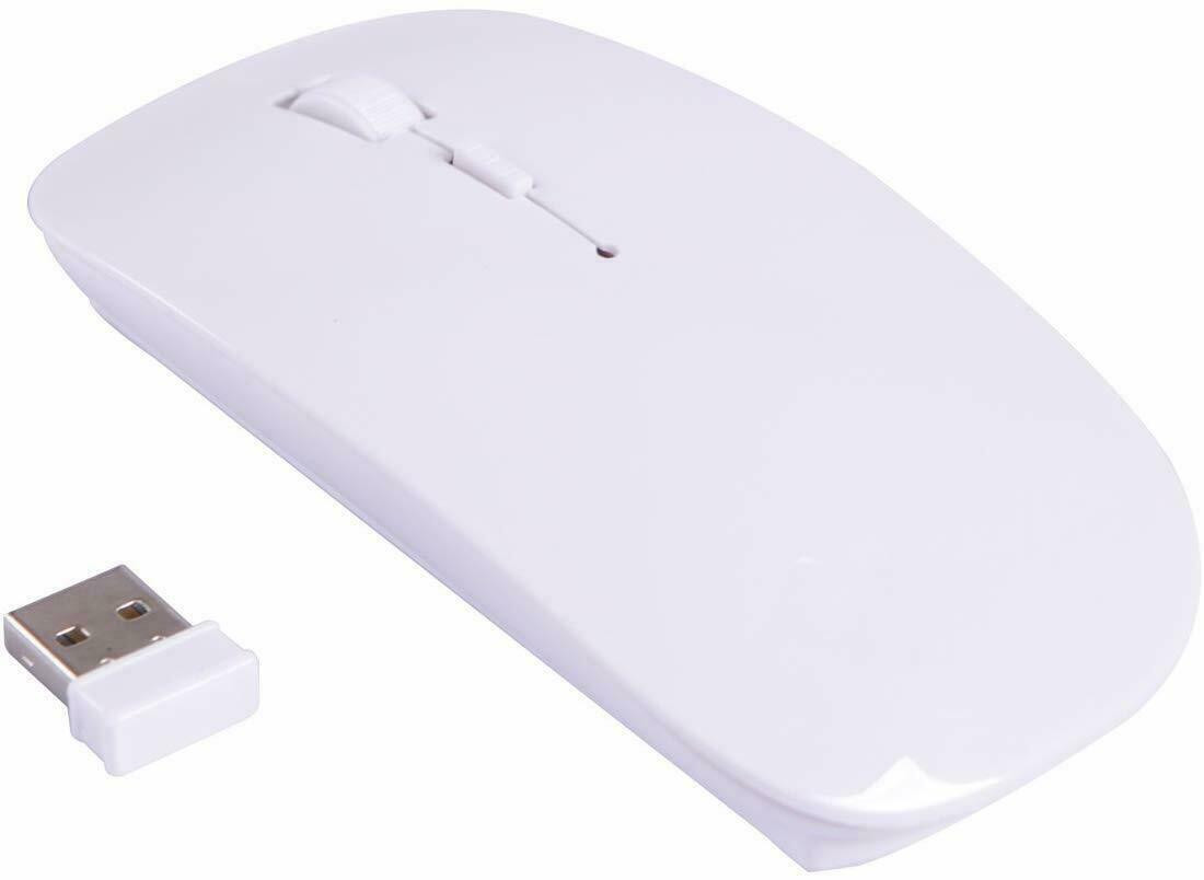 Ultra-Thin 2.4GHz Wireless Mouse – Silent Click, USB Receiver, Portable Design