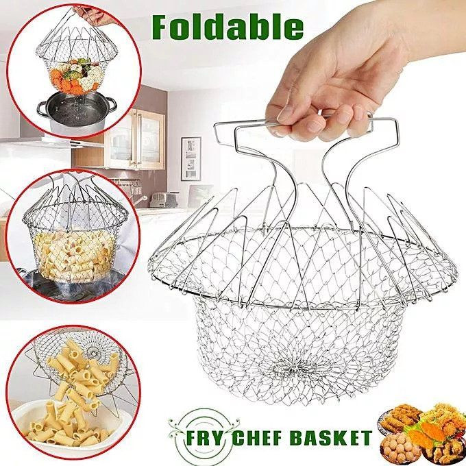Chef Basket 12-in-1 Stainless Steel Kitchen Tool | Cooking, Deep Frying & Boiling